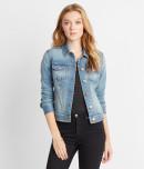 Aeropostale Stretchy Light Wash Denim Jacket