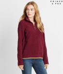 Aeropostale Prince & Fox Bear Fleece Half Zip Jacket