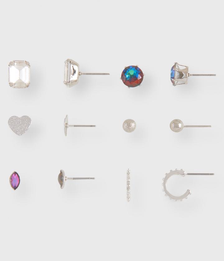 Aeropostale Aeropostale Heart Stud Earring 6-pack - Gold