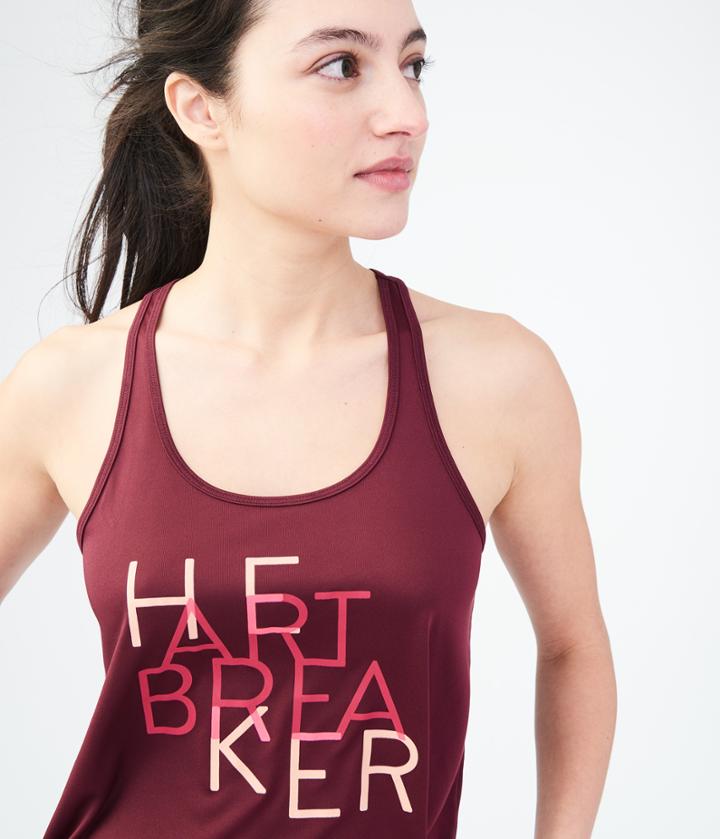 Aeropostale Aeropostale Lld Heartbreaker Racerback Tank - Dark Red, Xsmall