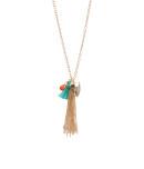 Aeropostale Tassel Cluster Long-strand Necklace