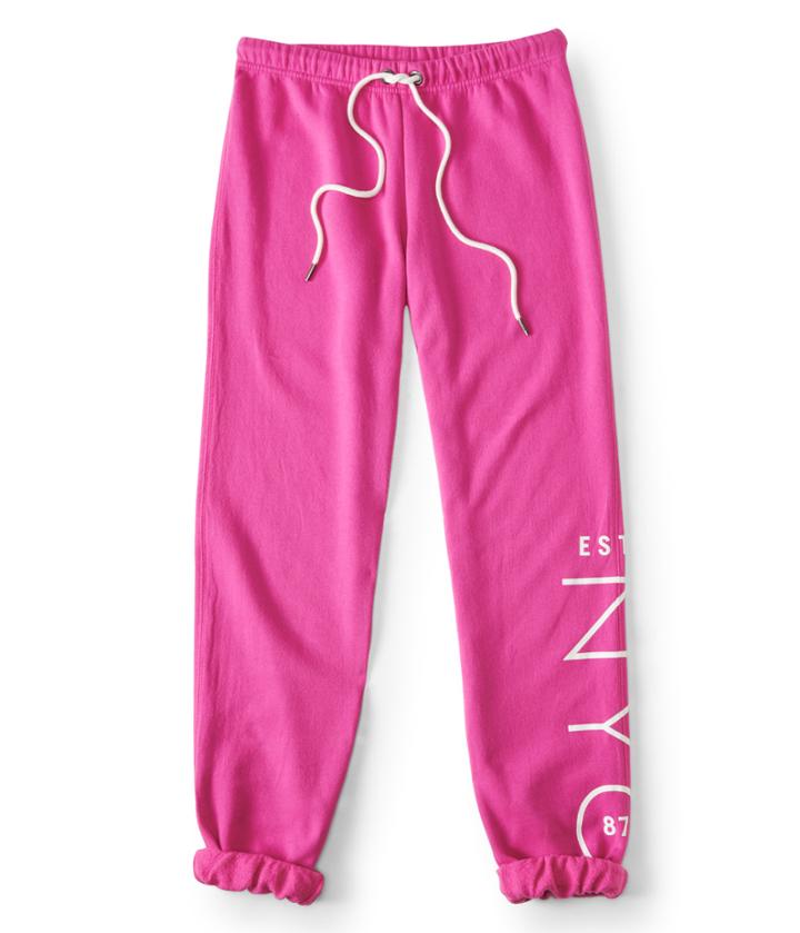 Aeropostale Aeropostale Est Nyc 87 Cinch Sweatpants - Magenta, Xsmall