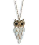 Aeropostale Pearly Owl Long-strand Necklace