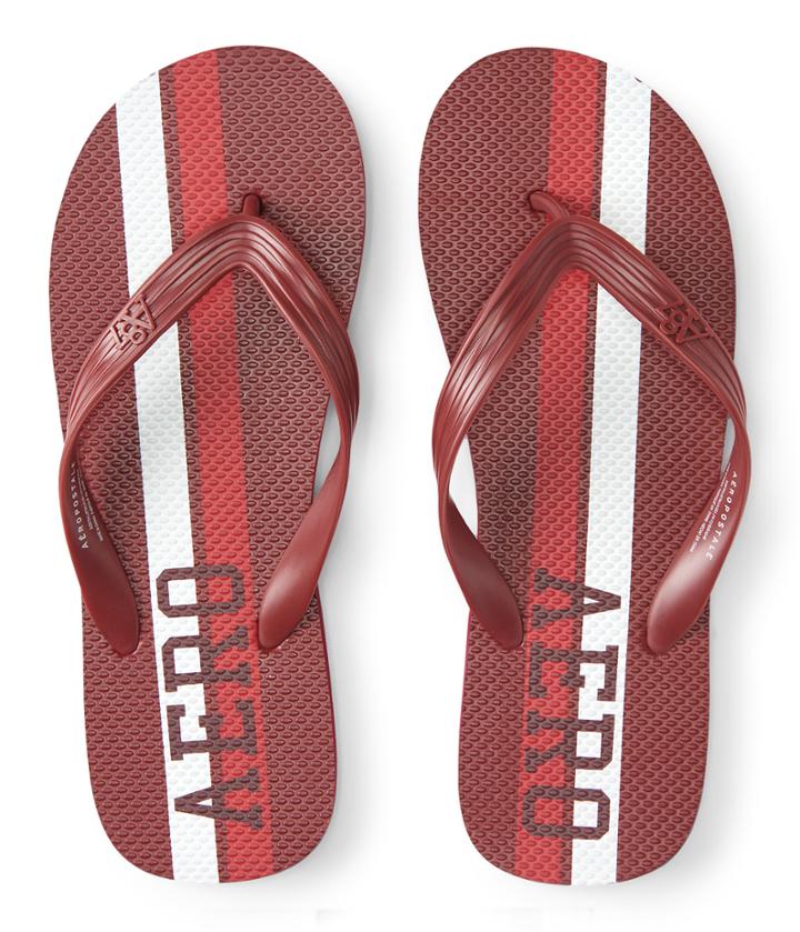 Aeropostale Aeropostale Aero Stripe Flip-flop - Dark Red, Small