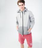 Aeropostale Aeropostale Colorblocked Active Full-zip Hoodie - Light Heather Grey, Xsmall
