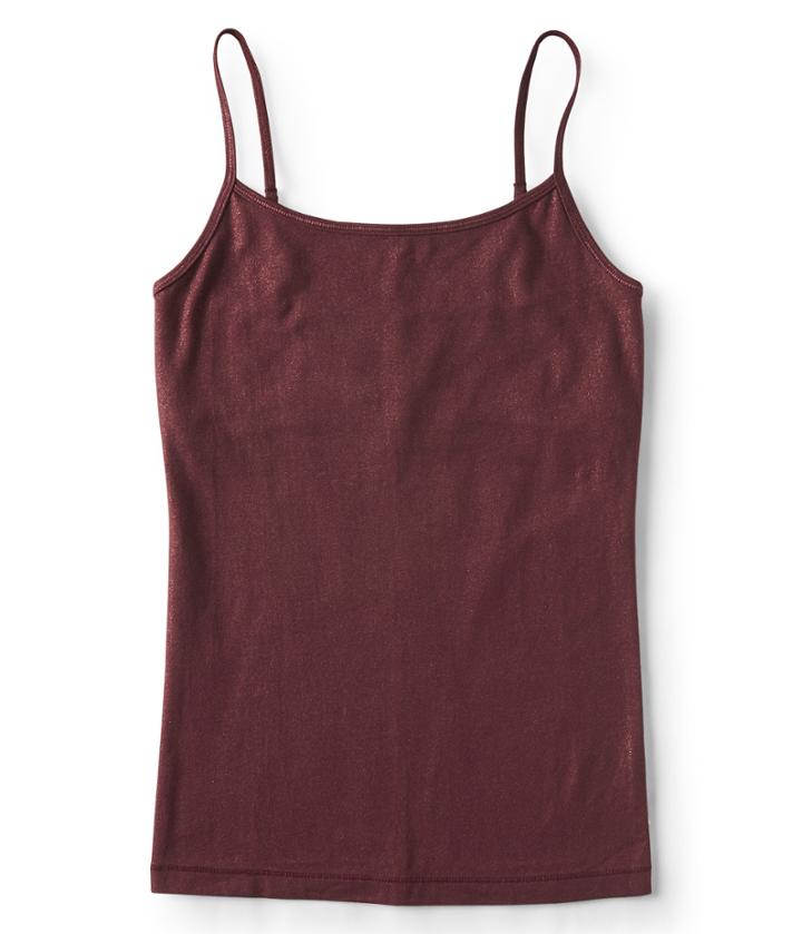 Aeropostale Aeropostale Shine Shelf Bra Cami - Dark Red, Xsmall