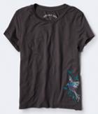 Aeropostale Aeropostale Seriously Soft Bird In Flight Girl Tee - Dark Grey, Small