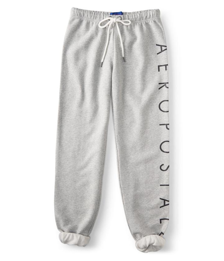 Aeropostale Aeropostale Logo Cinch Sweatpants - Light Heather Grey, Small