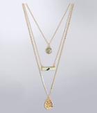 Aeropostale Aeropostale Hammered Teardrop Short-strand Necklace - Gold