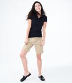 Aeropostale Aeropostale Curvy Solid Bermuda Uniform Shorts - Tan, 00