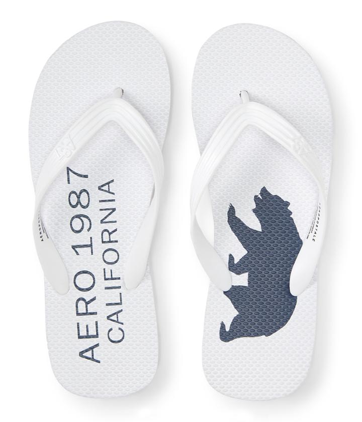 Aeropostale Aeropostale A87 Bear Flip-flop - Bleach, Small
