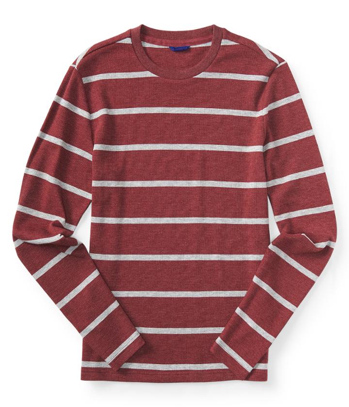 Aeropostale Aeropostale Long Sleeve Striped Thermal Tee - Woodland Berry, Xsmall