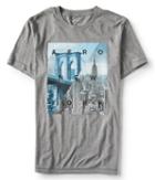 Aeropostale Aeropostale Aero New York Cityscape Graphic Tee - Medium Heather Grey, Xsmall
