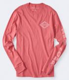 Aeropostale Aeropostale Long Sleeve Aero New York Graphic Tee - Magenta, Small