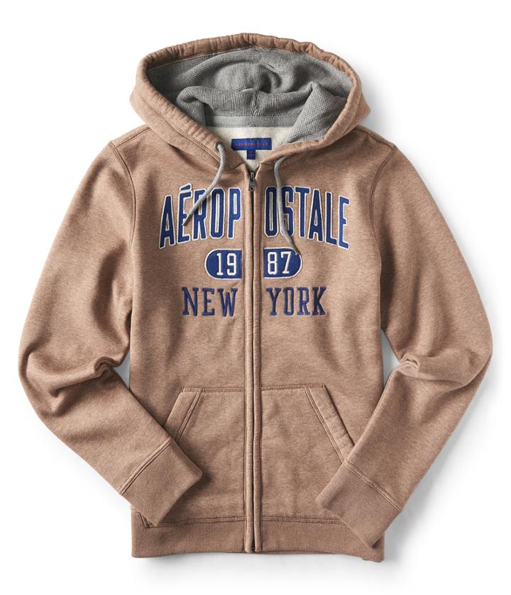 Aeropostale Aropostale 1987 New York Full-zip Hoodie - Thorough Bred, Xsmall
