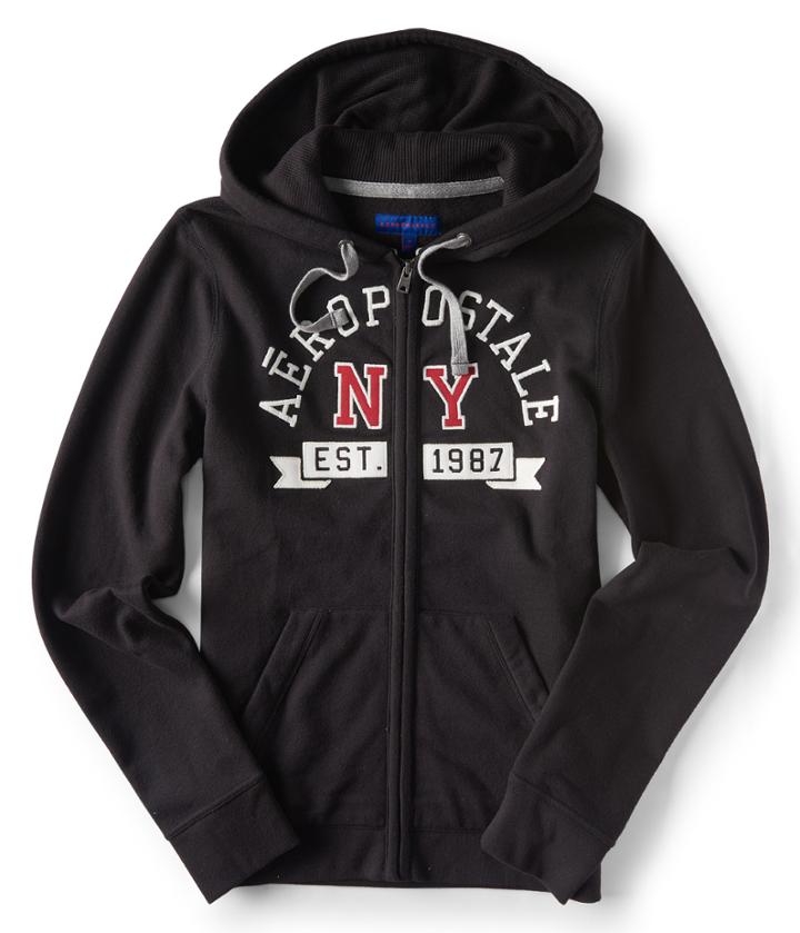 Aeropostale Aeropostale Aero Arch Banner Full-zip Hoodie - Light Heather Grey, Xsmall