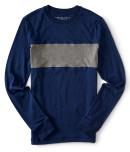 Aeropostale Long Sleeve Chest Stripe Tee