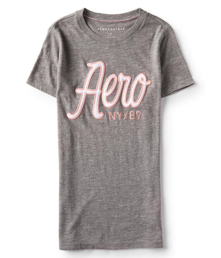 Aeropostale Aeropostale Aero Nyc/87 Graphic Tee - Medium Heather Grey, Xsmall