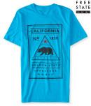 Aeropostale Free State Cali Triangle Bear Graphic T