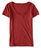 Aeropostale Aeropostale Solid Hampton V-neck Tee - Cinnibar, Xsmall