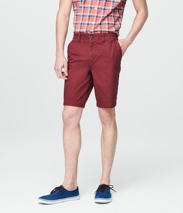 Aeropostale Aeropostale Classic Reflex Flat-front Shorts - Woodland Berry, 29