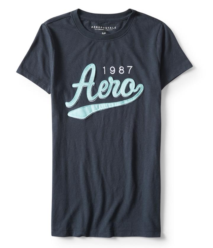 Aeropostale Aeropostale 1987 Aero Graphic Tee - Dark Grey, Xsmall