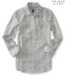 Aeropostale Prince & Fox Long Sleeve Ditsy Floral Button Down