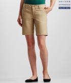 Aeropostale Aeropostale Curvy Solid Bermuda Uniform Shorts - Tan, 000