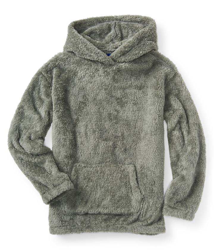 Aeropostale Aeropostale Fuzzy Fleece Pullover Hoodie - Sage, Xsmall
