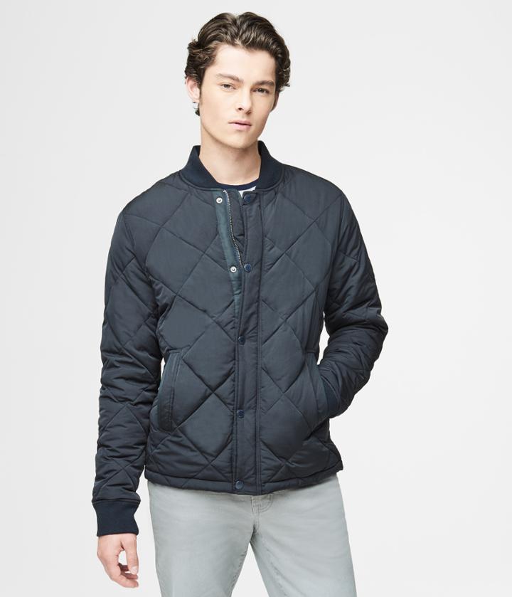Aeropostale Aeropostale Diamond Quilted Bomber Jacket - Rich Navy, Xsmall