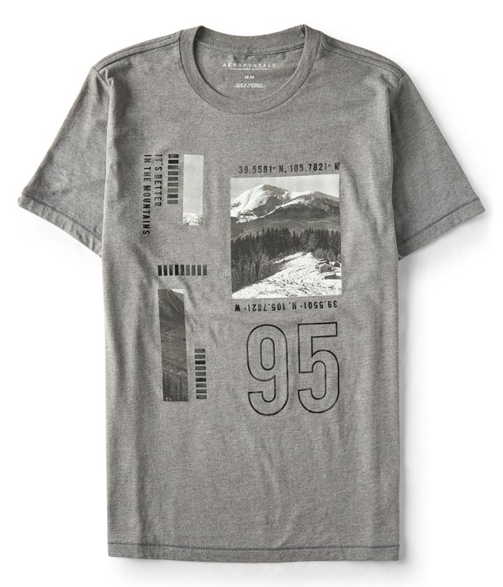 Aeropostale Aeropostale Colorado Coordinates Graphic Tee - Medium Heather Grey, Xsmall