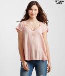 Aeropostale Sheer Strappy Knit Top