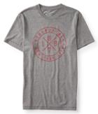 Aeropostale Aeropostale 1987 Circle Cross Logo Graphic Tee - Medium Heather Grey, Xsmall