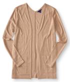 Aeropostale Aeropostale Ribbed Open-front Cardigan - Light Brown, Xsmall