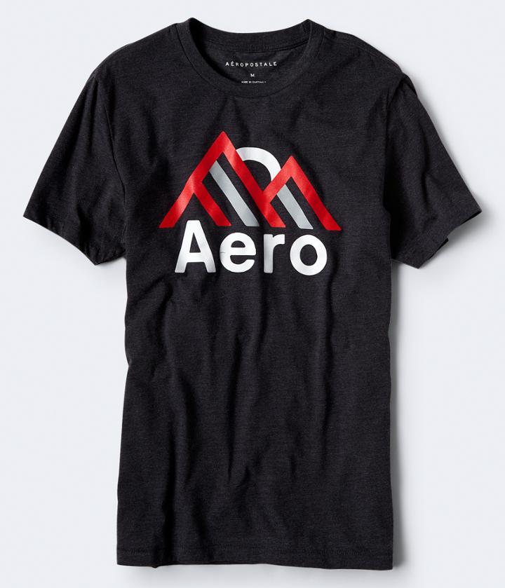Aeropostale Aeropostale Aero Mountains Graphic Tee - Charcoal Heather, Xsmall