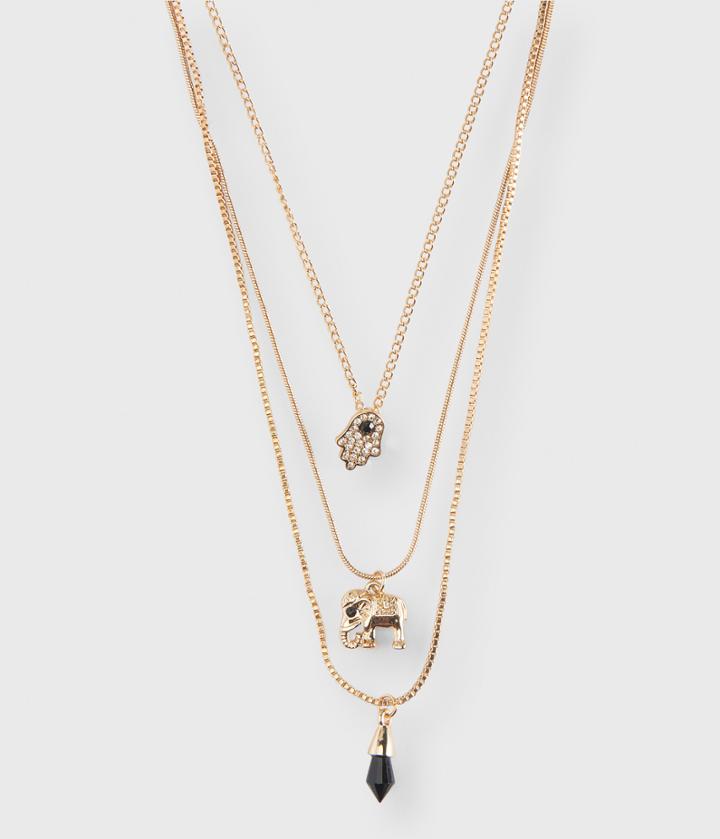 Aeropostale Aeropostale Elephant Layered Short-strand Necklace - Gold