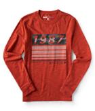 Aeropostale Aeropostale Long Sleeve Aero 1987 Stretch Graphic Tee - Port Glow, Xsmall