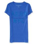 Aeropostale Aero Nyc Glitter Logo Graphic T