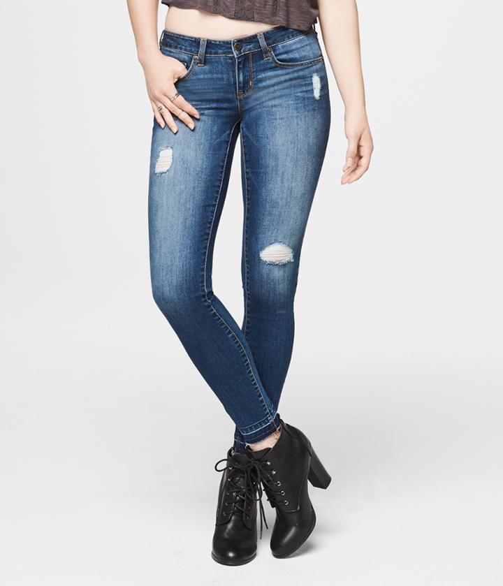 Aeropostale Aeropostale Seriously Stretchy Low-rise Jegging - Medium Wash, 000r
