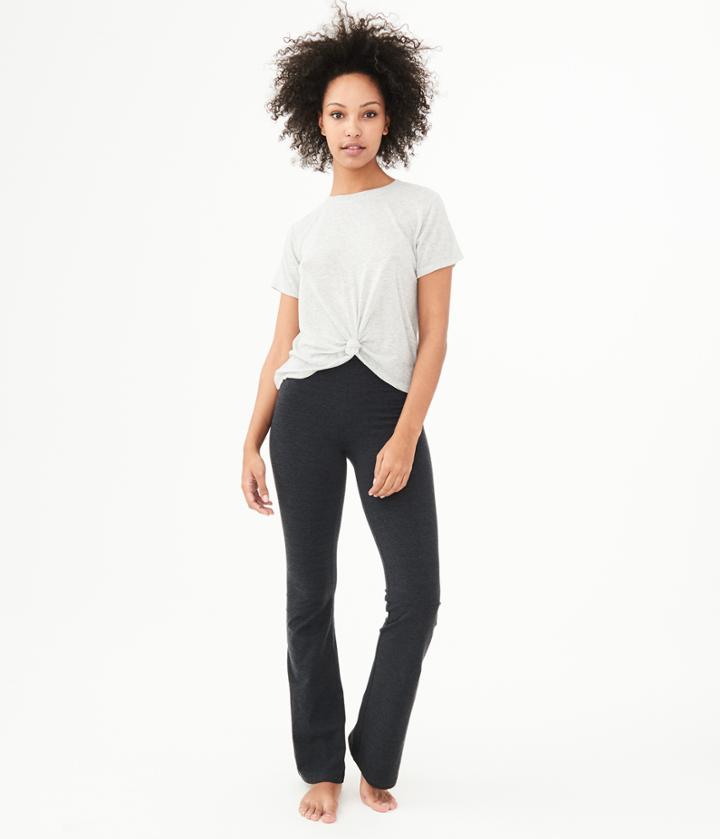 Aeropostale Aeropostale Lld Knot-front Tee - Light Heather Grey, Xsmall