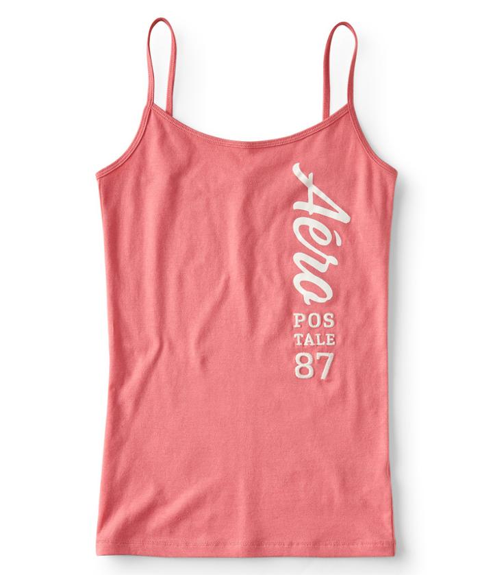 Aeropostale Aeropostale Aero Logo Basic Cami - Luscious Pink, Xsmall