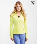 Aeropostale Lld Long Sleeve Streaky Half-zip Mock Top