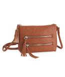 Aeropostale Faux Leather Fringe Crossbody Pouch