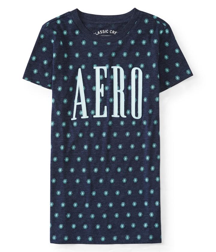 Aeropostale Aeropostale Floral Aero Graphic Tee - Navy, Xsmall