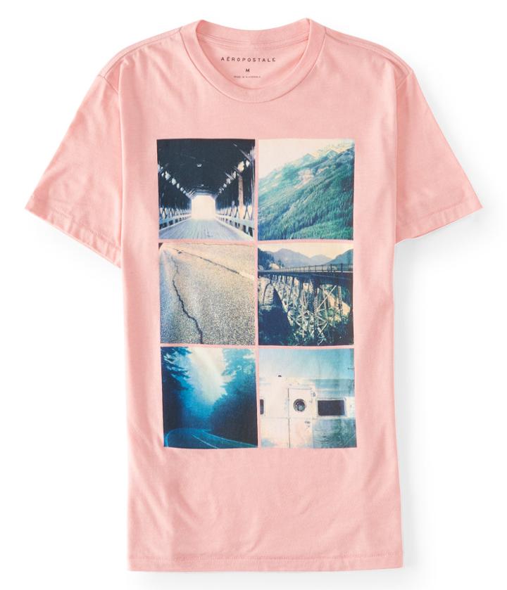 Aeropostale Aeropostale Outdoor Blocks Graphic Tee - Pink Quartz, Xsmall