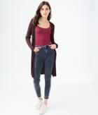Aeropostale Aeropostale Metallic Split-hem Cardigan - Forest Path, Xsmall