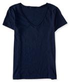 Aeropostale Aeropostale Solid Hampton V-neck Tee - Navy, Xsmall