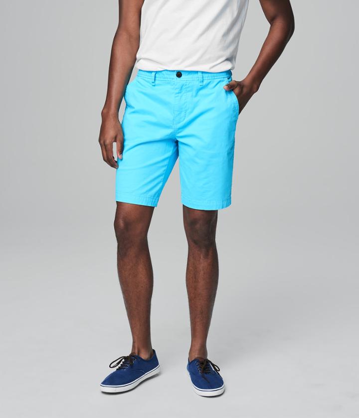 Aeropostale Aeropostale Classic Reflex Flat-front Shorts - Blue Mist, 27
