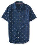 Aeropostale Tile Print Woven Shirt