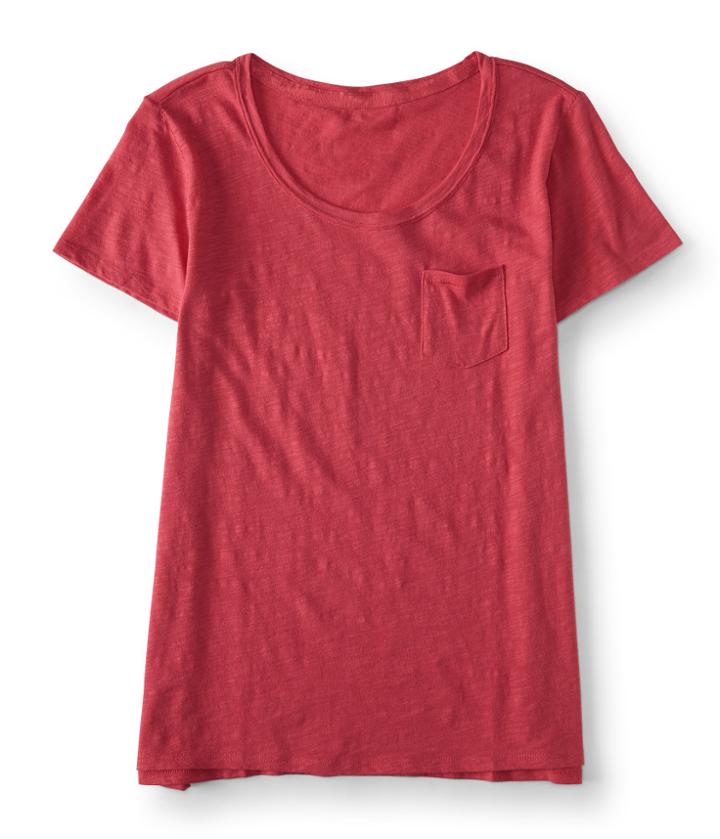 Aeropostale Aeropostale Solid Cambridge Tee - Light Red, Large